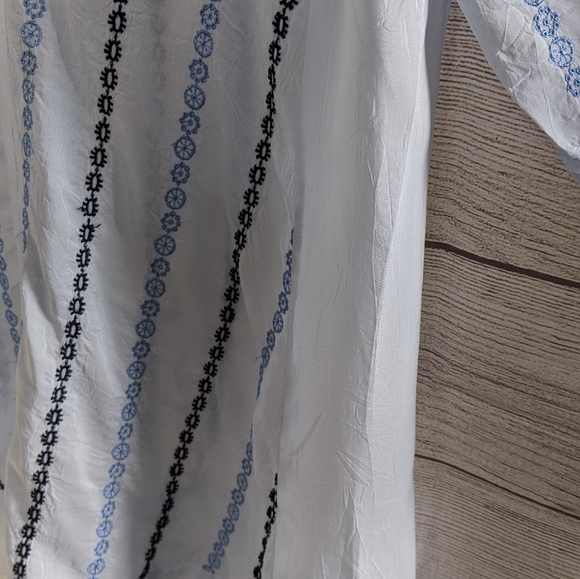 J Jill tunic, size small, light blue, embroidered - Picture 12 of 12